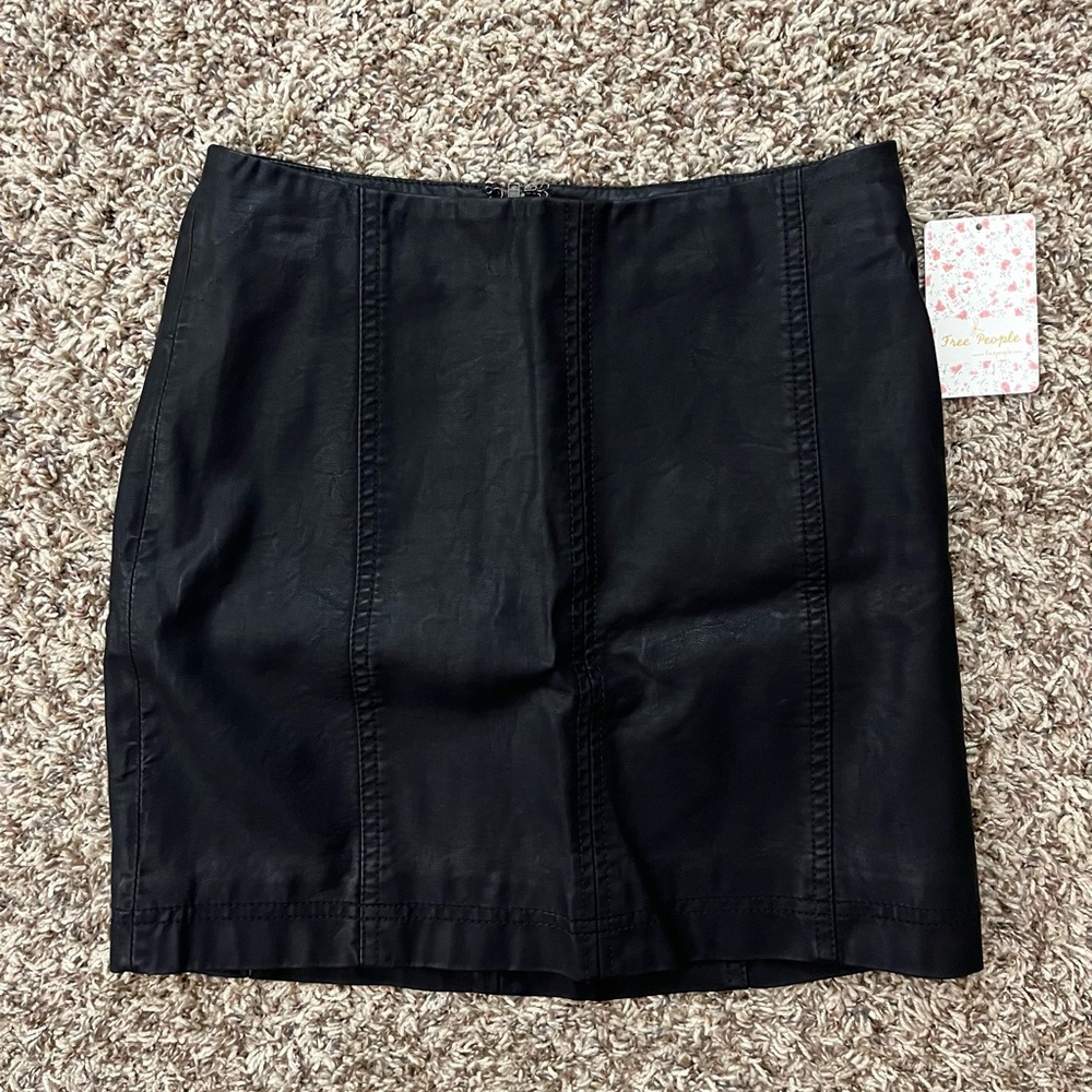 NWT! Free People | Faux Leather Mini Skirt | Size: 0